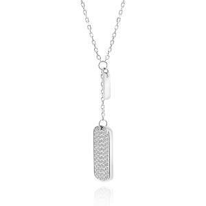 Colier argint cu pietre DiAmanti Z1847NR_W-DIA (Argint 925‰ 2,8 g.)
